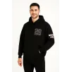 Erkek Kapşonlu Sweatshirt – Üç İplik Şardonlu Kumaş, Oversize Fit, Ön & Arka Baskılı, Kanguru Cepli, Kışlık Rahat Hoodie - Siyah Erkek Kapşonlu Sweatshirt – Üç İplik Şardonlu Kumaş, Oversize Fit, Ön & Arka Baskılı, Kanguru Cepli, Kışlık Rahat Hoodie - Siyah