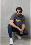 Unisex Basic Bisiklet Yaka Oversize T-shirt - Füme