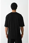 Erkek Düz Basic Bisiklet Yaka Kısa Kol  T-shirt - Siyah