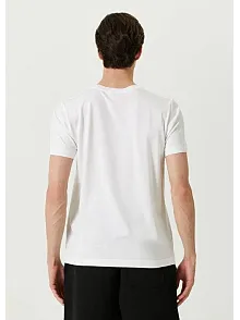 Unisex Basic Bisiklet Yaka Regular T-shirt - Beyaz