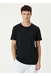Unisex Basic Bisiklet Yaka Regular T-shirt - Siyah