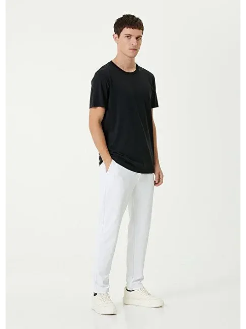 Unisex Basic Bisiklet Yaka Regular T-shirt - Siyah