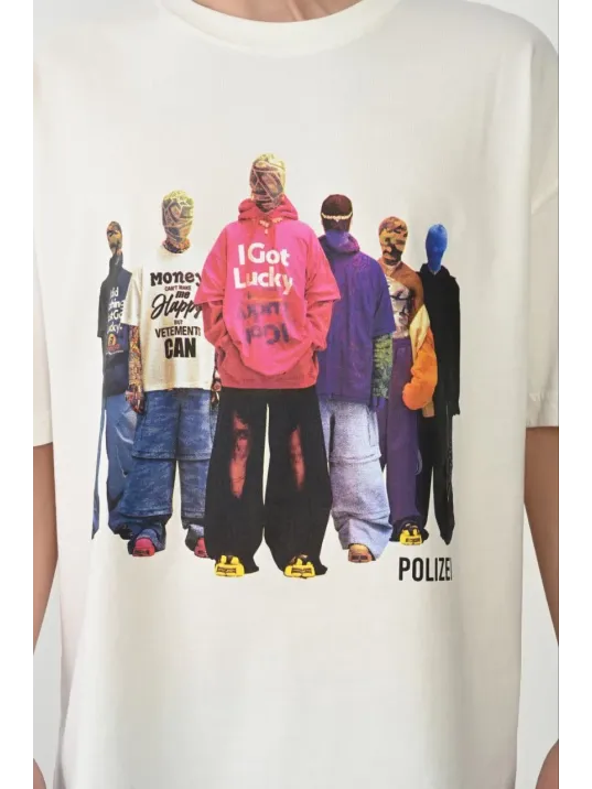 Erkek Baskılı T-shirt Kısa Kol Bisiklet Yaka Rahat Kalıp Tişört  - Beyaz