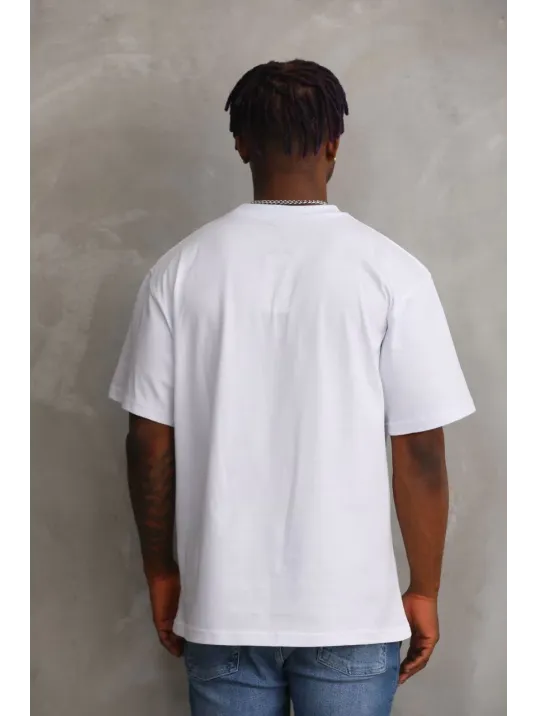 Unisex Baskılı Oversize T-Shirt - Beyaz Unisex Baskılı Oversize T-Shirt - Beyaz