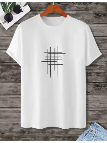 Unisex Baskılı Oversize T-Shirt - Beyaz Unisex Baskılı Oversize T-Shirt - Beyaz