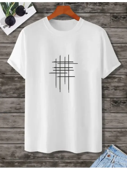 Unisex Baskılı Oversize T-Shirt - Beyaz Unisex Baskılı Oversize T-Shirt - Beyaz