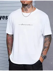 Unisex Baskılı Oversize T-shirt - Beyaz