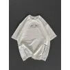 Unisex Baskılı Oversize T-Shirt - Beyaz Unisex Baskılı Oversize T-Shirt - Beyaz