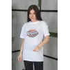Unisex Baskılı Oversize T-Shirt - Beyaz
