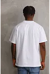 Unisex Baskılı Oversize T-shirt - Beyaz