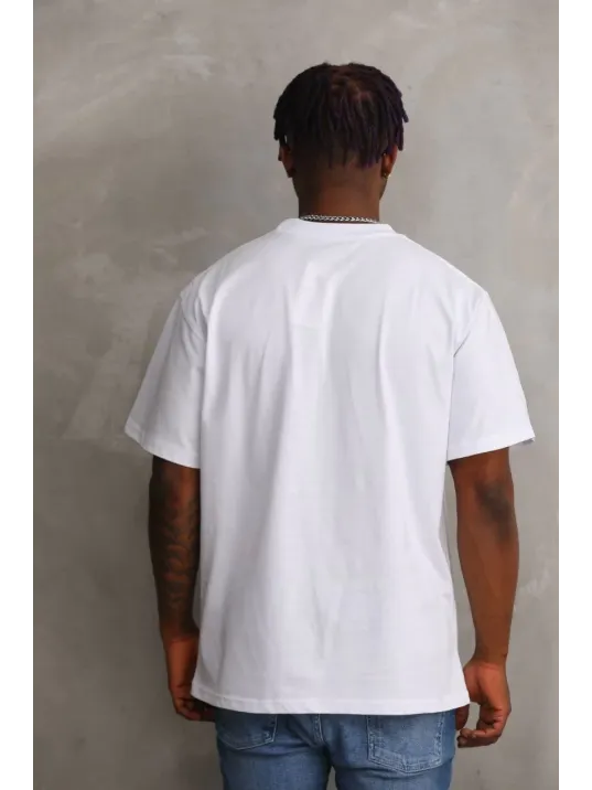 Unisex Baskılı Oversize T-Shirt - Beyaz Unisex Baskılı Oversize T-Shirt - Beyaz