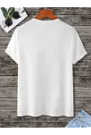 Unisex Baskılı Oversize T-shirt - Beyaz