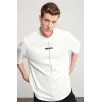 Unisex Baskılı Oversize T-Shirt - Beyaz Unisex Baskılı Oversize T-Shirt - Beyaz
