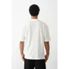 Unisex Baskılı Oversize T-Shirt - Beyaz Unisex Baskılı Oversize T-Shirt - Beyaz