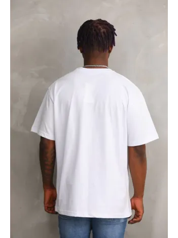 Unisex Baskılı Oversize T-Shirt - Beyaz