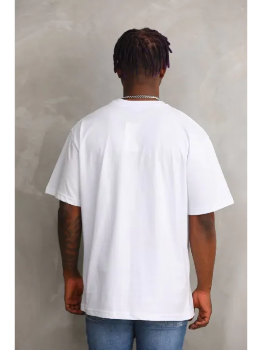 Unisex Baskılı Oversize T-Shirt - Beyaz Unisex Baskılı Oversize T-Shirt - Beyaz