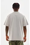 Unisex Baskılı Oversize T-shirt - Gri