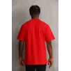 Unisex Baskılı Oversize T-Shirt - Kırmızı Unisex Baskılı Oversize T-Shirt - Kırmızı