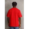 Unisex Baskılı Oversize T-Shirt - Kırmızı Unisex Baskılı Oversize T-Shirt - Kırmızı