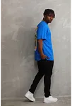 Unisex Baskılı Oversize T-shirt - Mavi