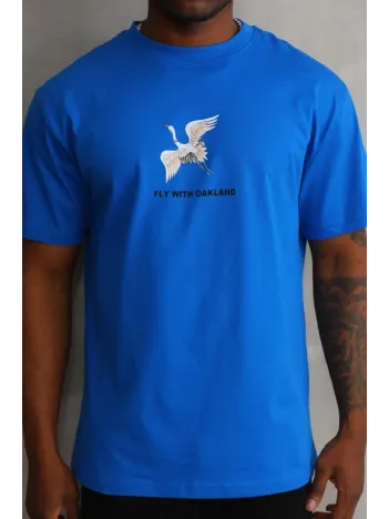 Unisex Baskılı Oversize T-Shirt - Mavi Unisex Baskılı Oversize T-Shirt - Mavi