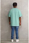 Unisex Baskılı Oversize T-shirt - Mint Yeşili