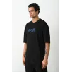 Unisex Baskılı Oversize T-Shirt - Siyah Unisex Baskılı Oversize T-Shirt - Siyah