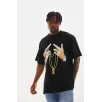 Unisex Baskılı Oversize T-Shirt - Siyah Unisex Baskılı Oversize T-Shirt - Siyah