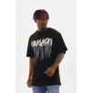Unisex Baskılı Oversize T-Shirt - Siyah Unisex Baskılı Oversize T-Shirt - Siyah