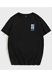 Unisex Baskılı Oversize T-shirt - Siyah
