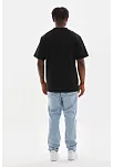 Unisex Baskılı Oversize T-shirt - Siyah