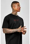 Unisex Baskılı Oversize T-shirt - Siyah