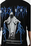 Unisex Baskılı Oversize T-shirt - Siyah