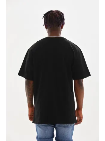 Unisex Baskılı Oversize T-Shirt - Siyah