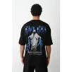 Unisex Baskılı Oversize T-Shirt - Siyah Unisex Baskılı Oversize T-Shirt - Siyah