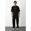 Unisex Baskılı Oversize T-Shirt - Siyah Unisex Baskılı Oversize T-Shirt - Siyah