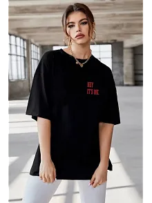 Unisex Baskılı Oversize T-shirt - Siyah