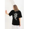 Unisex Baskılı Oversize T-Shirt - Siyah Unisex Baskılı Oversize T-Shirt - Siyah