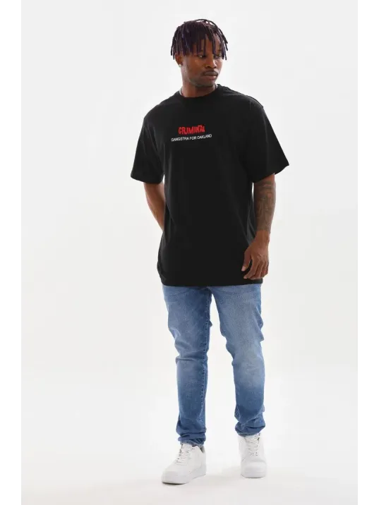 Unisex Baskılı Oversize T-Shirt - Siyah Unisex Baskılı Oversize T-Shirt - Siyah