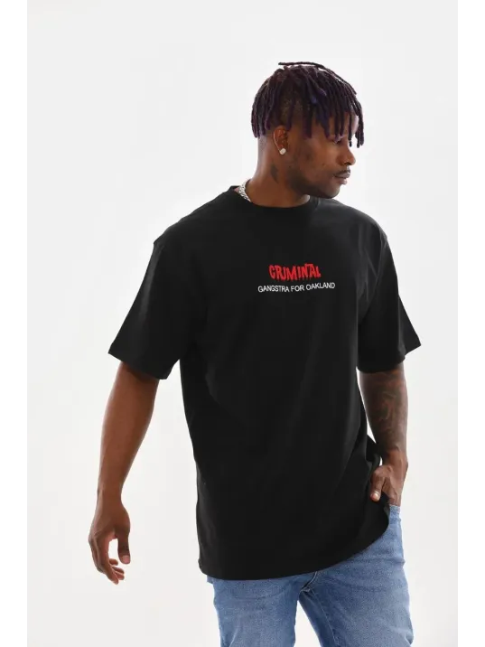 Unisex Baskılı Oversize T-Shirt - Siyah Unisex Baskılı Oversize T-Shirt - Siyah