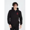 Unisex Baskılı Tam Fermuarlı Kapşonlu SweatShirt - Siyah Unisex Baskılı Tam Fermuarlı Kapşonlu SweatShirt - Siyah