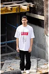 Erkek Baskılı T-shirt Kısa Kol Bisiklet Yaka Regular Fit Rahat Kalıp Günlük Tişört - Beyaz