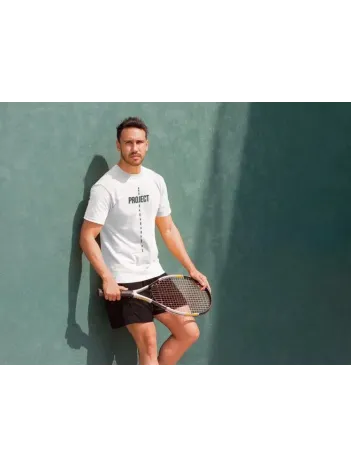 Unisex Bisiklet Yaka Baskılı Oversize T-Shirt - Beyaz Unisex Bisiklet Yaka Baskılı Oversize T-Shirt - Beyaz