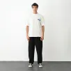 Unisex Bisiklet Yaka Baskılı Oversize T-Shirt - Beyaz Unisex Bisiklet Yaka Baskılı Oversize T-Shirt - Beyaz
