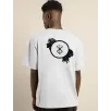 Unisex Bisiklet Yaka Baskılı Oversize T-Shirt - Beyaz Unisex Bisiklet Yaka Baskılı Oversize T-Shirt - Beyaz