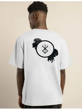 Unisex Bisiklet Yaka Baskılı Oversize T-Shirt - Beyaz Unisex Bisiklet Yaka Baskılı Oversize T-Shirt - Beyaz