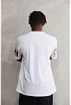 Unisex Bisiklet Yaka Baskılı Oversize T-shirt - Beyaz