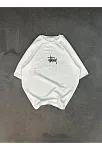 Unisex Bisiklet Yaka Baskılı Oversize T-shirt - Beyaz