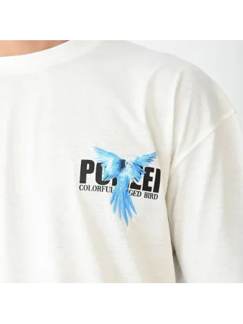 Unisex Bisiklet Yaka Baskılı Oversize T-Shirt - Beyaz Unisex Bisiklet Yaka Baskılı Oversize T-Shirt - Beyaz