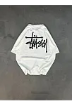 Unisex Bisiklet Yaka Baskılı Oversize T-shirt - Beyaz